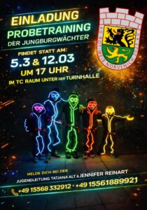 Einladung Probetraining Der Jungburgwächter